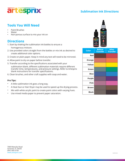 Sublimation Ink - Artesprix