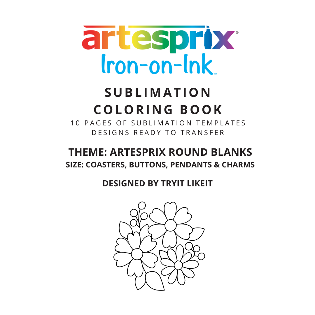 Artesprix Sublimation Coloring Book: Round Blanks