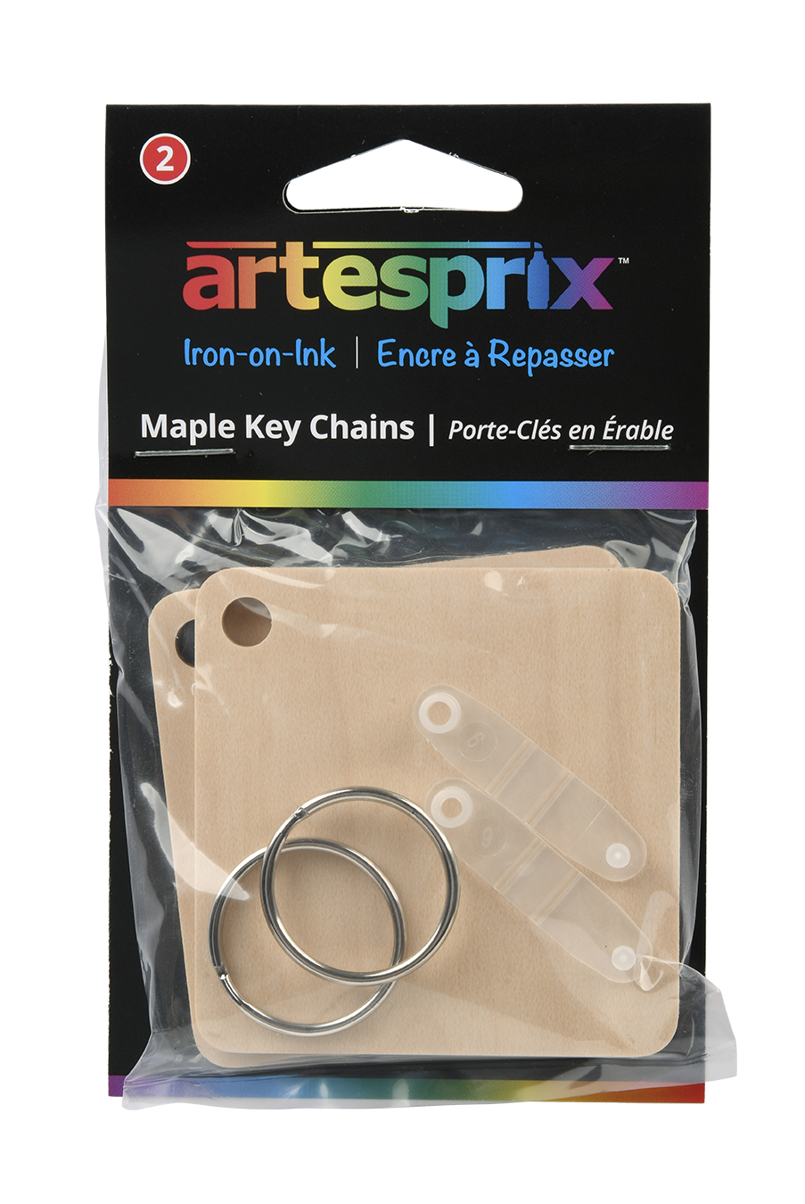 Key Chains 2ct - Maple, Metal or Plastic - Artesprix