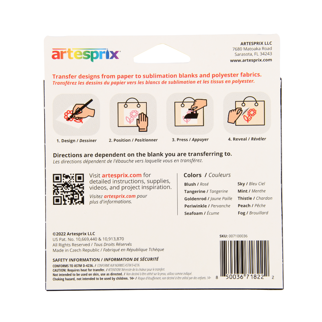 Sublimation Markers-Pastel Chisel 10ct - Artesprix