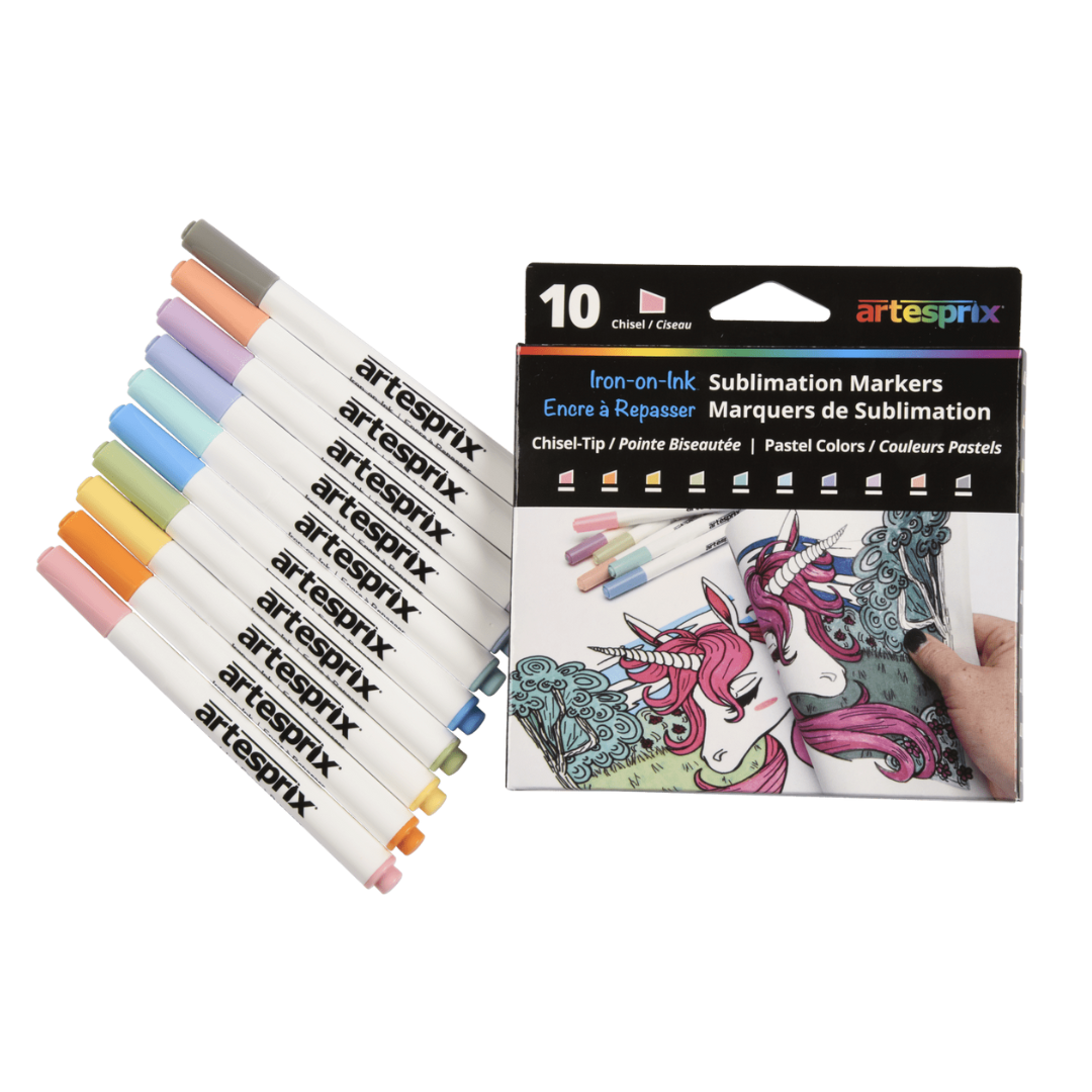 Sublimation Markers-Pastel Chisel 10ct - Artesprix