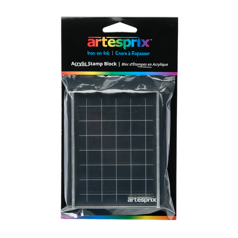 Artesprix Iron-on-Ink Acrylic Stamp Block -Clear