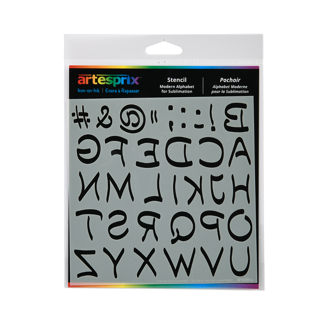 Sublimation Stencil - Modern Alphabet - Artesprix