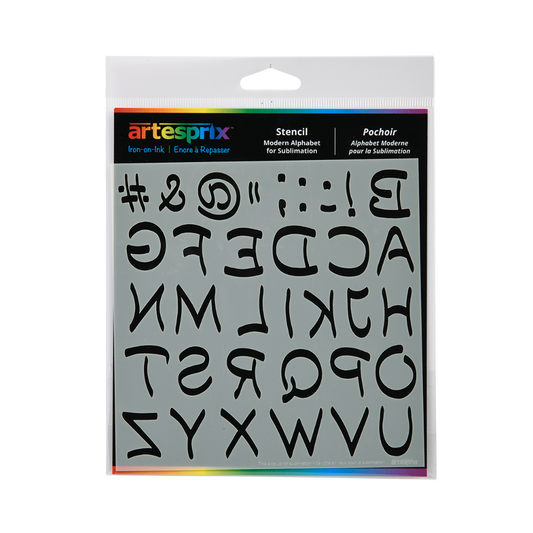 Sublimation Stencil - Modern Alphabet - Artesprix