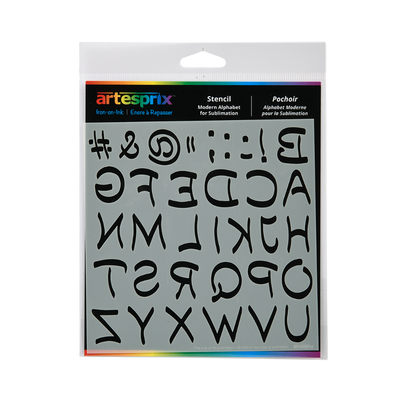 Sublimation Stencil - Modern Alphabet - Artesprix