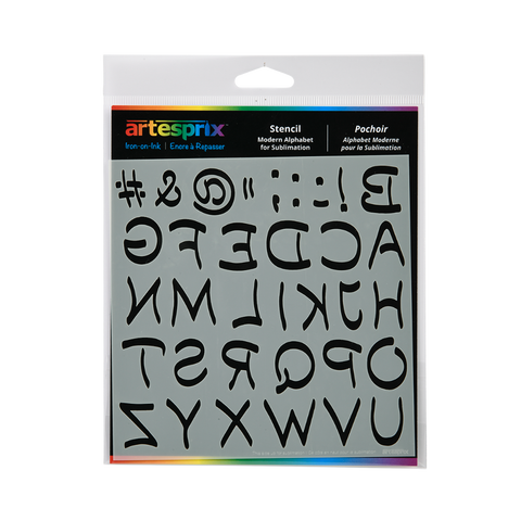 Sublimation Stencil - Modern Alphabet - Artesprix